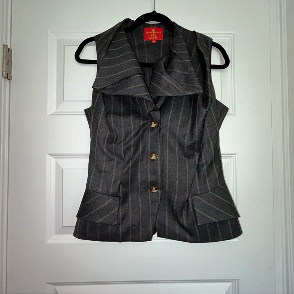 Vivienne Westwood Gray Pinstripe Vest
